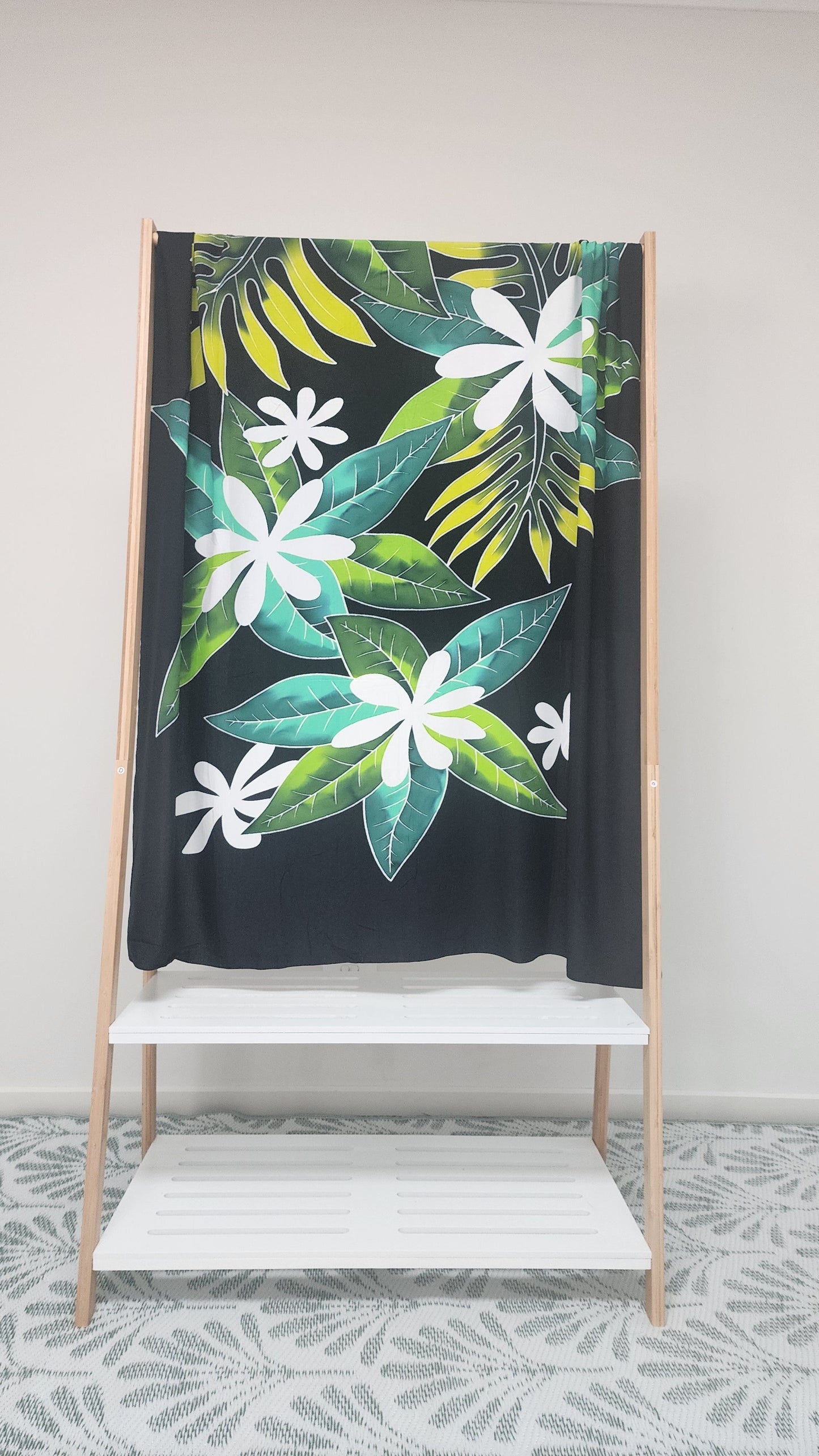 Black Sarong White floral