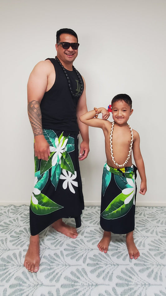 Black Sarong White floral